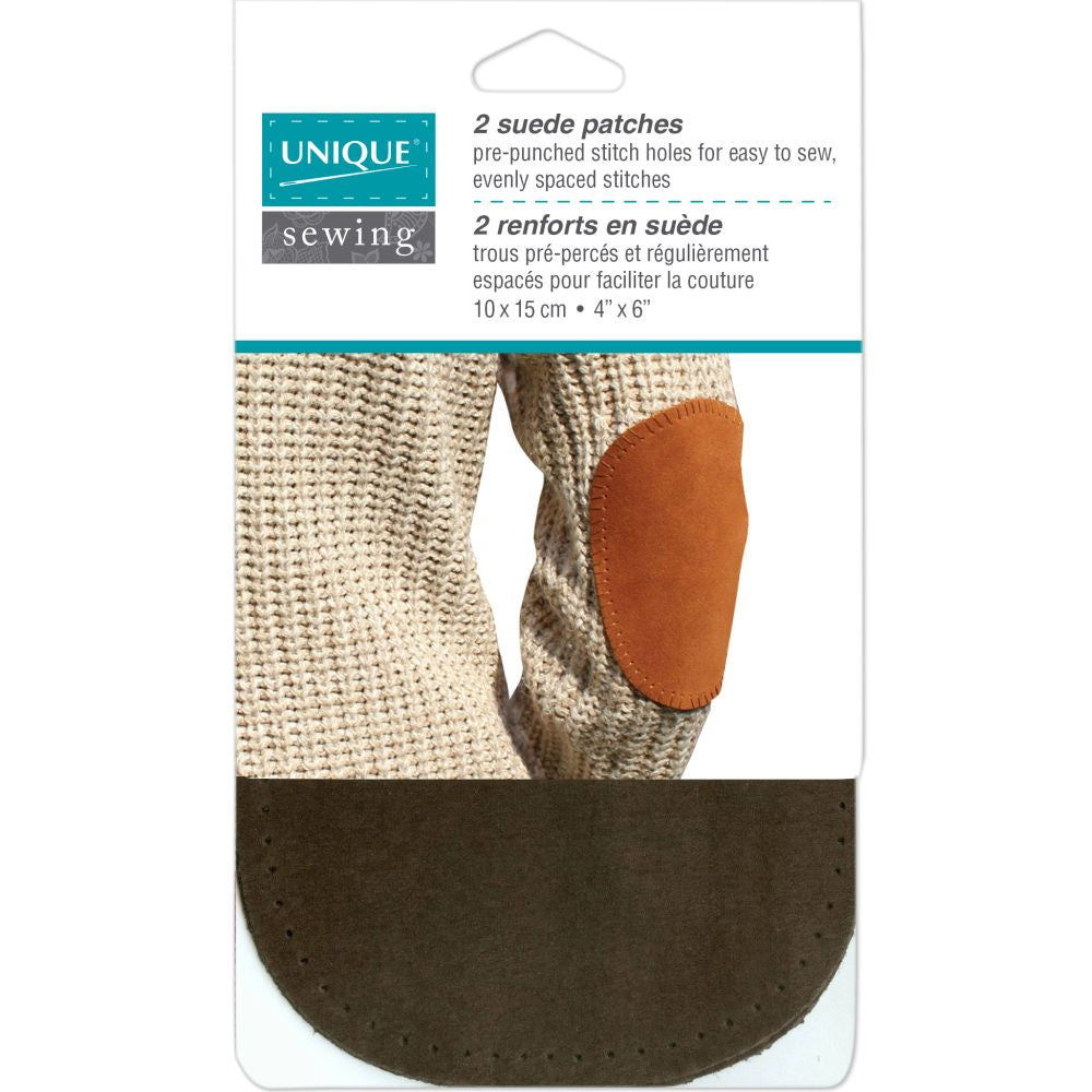 Pièce en suède avec trous pré-percés 4 po x 6 po (paquet de 2)