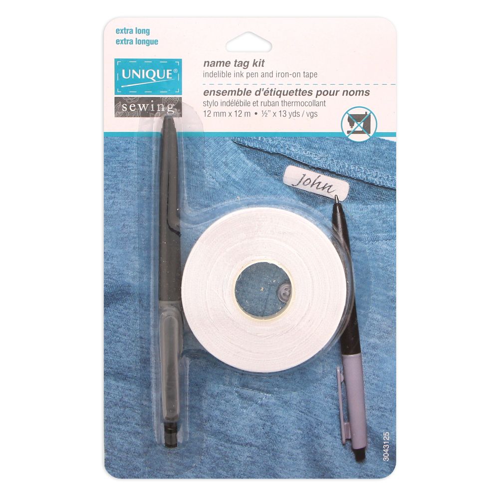 Étiquettes thermocollants pour vêtement 12 mm x 12 mm