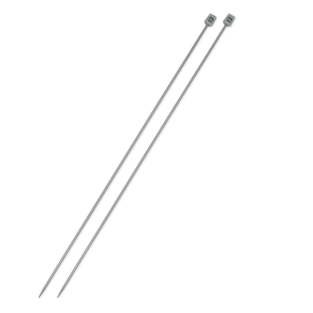 Aiguille à tricoter 30 cm en aluminium Unique (paquet de 2)