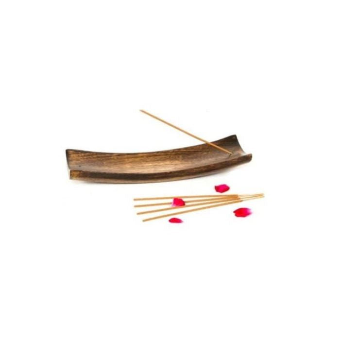 Brûleur à encens en bois courbé 12 po x 3,5 po x 1,5 po