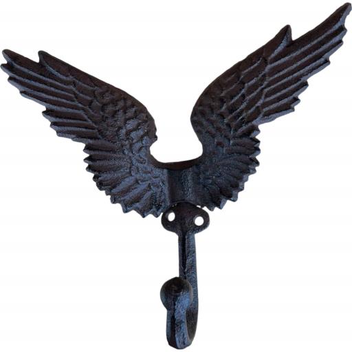 Crochet 7,8 po x 2,2 po x 6,4 po ailes d'aigle noir
