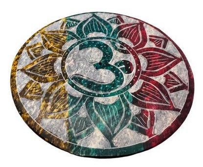 Brûleur à encens rond 4 po signe multicolore