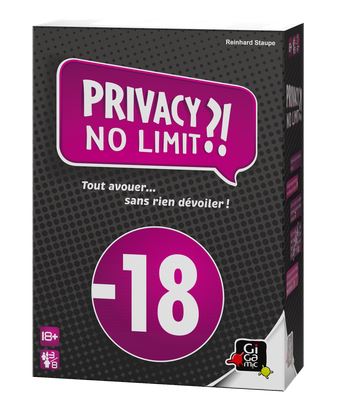 Jeu Privacy No Limit (18 ans et plus, 3 à 8 joueurs)