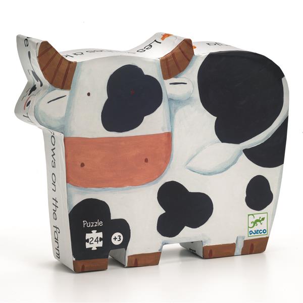 Casse-tête Silhouette Djeco 24 morceaux - vache (3 ans +)