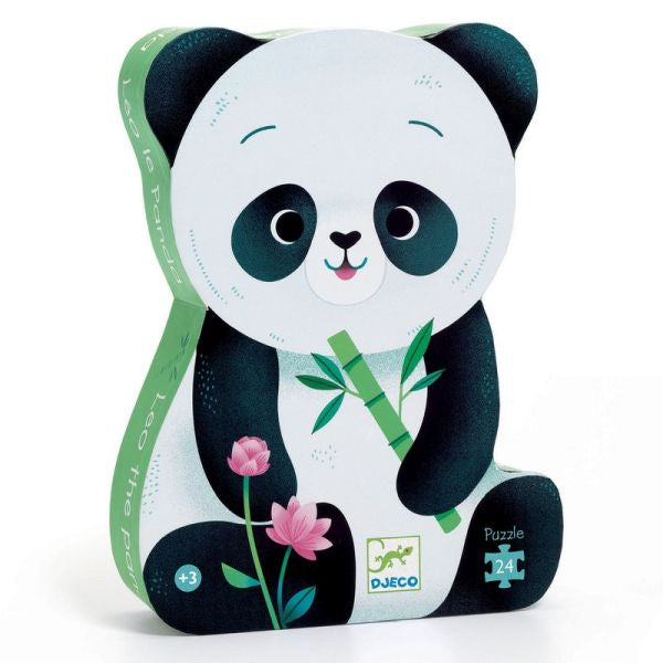 Casse-tête Silhouette Djeco 24 morceaux - Léo le panda (3 ans +)