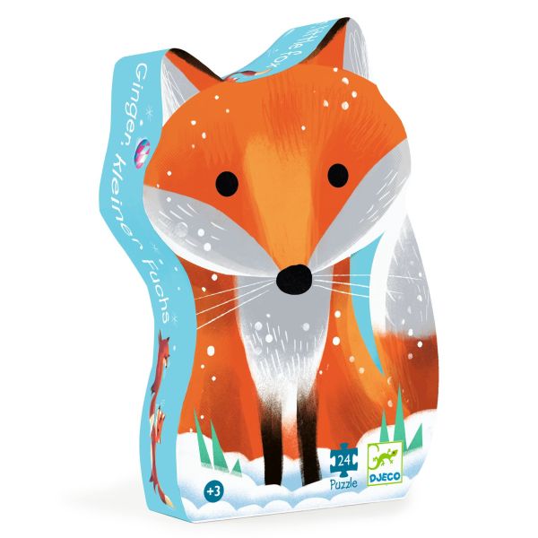 Casse-tête Silhouette Djeco 24 morceaux - Ginger, petit renard (3 ans +)