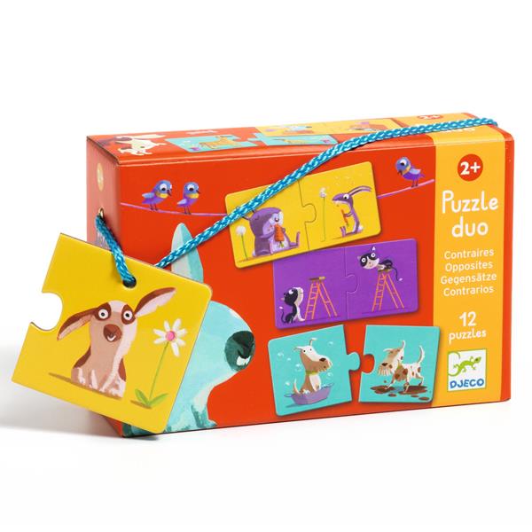 Casse-tête Duo Djeco 12 morceaux - contraires (2 ans +)