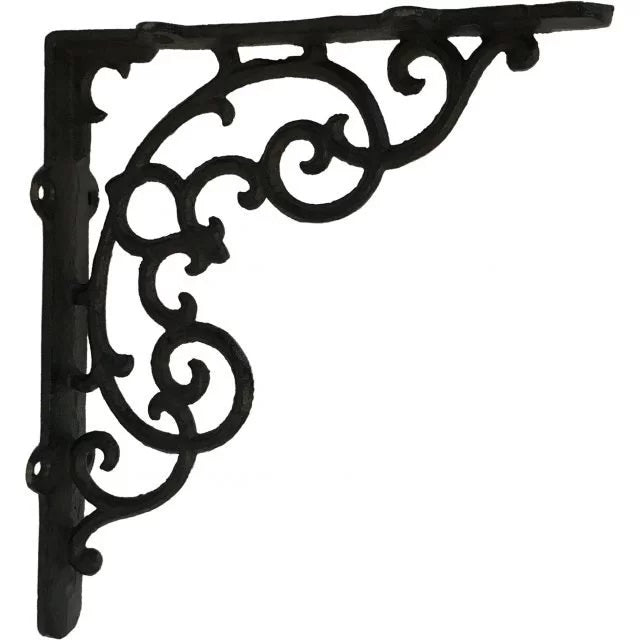 Équerre en métal 8 po noir