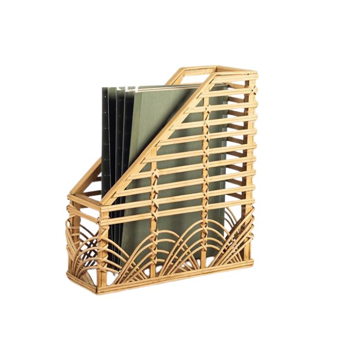 Classeur à revue en bambou 12,5 po x 5 po x 13,5 po