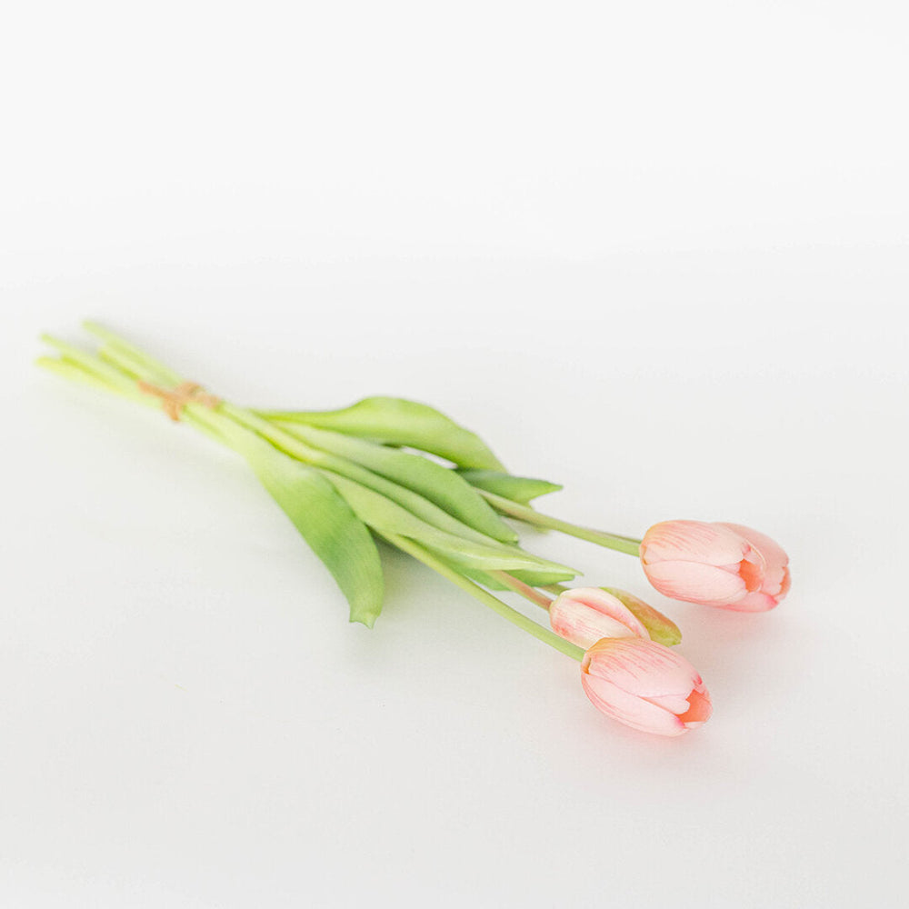 Bouquet de 5 tulipes artificielles roses