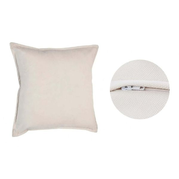 Coussin 18 po x 18 po avec housse lavable Lilou ivoire