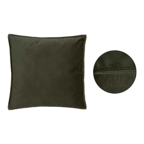 Coussin 18 po x 18 po avec housse lavable Lilou kaki
