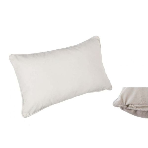Coussin 20 po x 12 po avec housse lavable Lilou ivoire