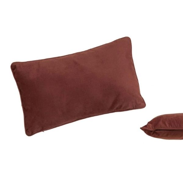 Coussin 20 po x 12 po avec housse lavable Lilou brun chocolat tonka