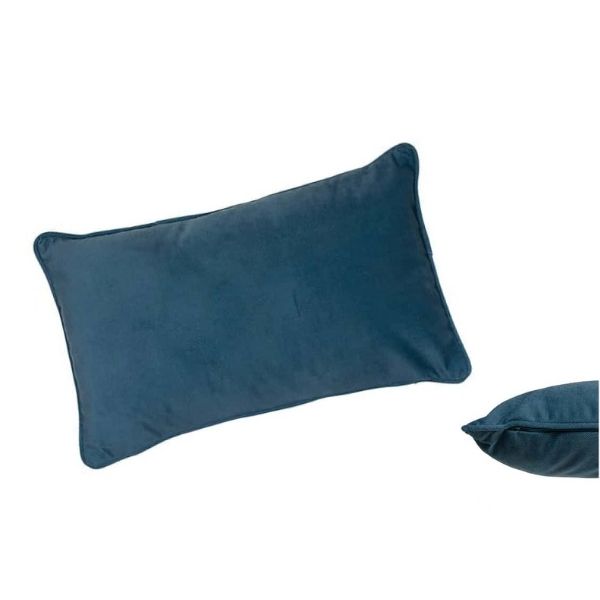 Coussin 20 po x 12 po avec housse lavable Lilou bleu égéen