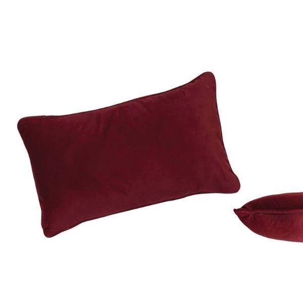 Coussin 20 po x 12 po avec housse lavable Lilou bourgogne