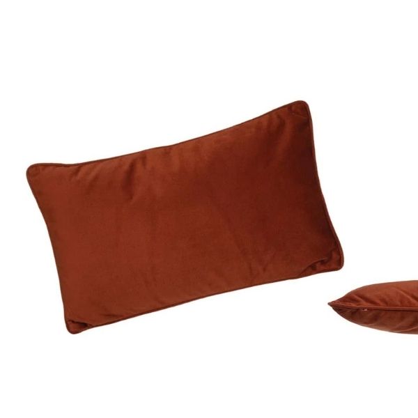 Coussin 20 po x 12 po avec housse lavable Lilou terracotta