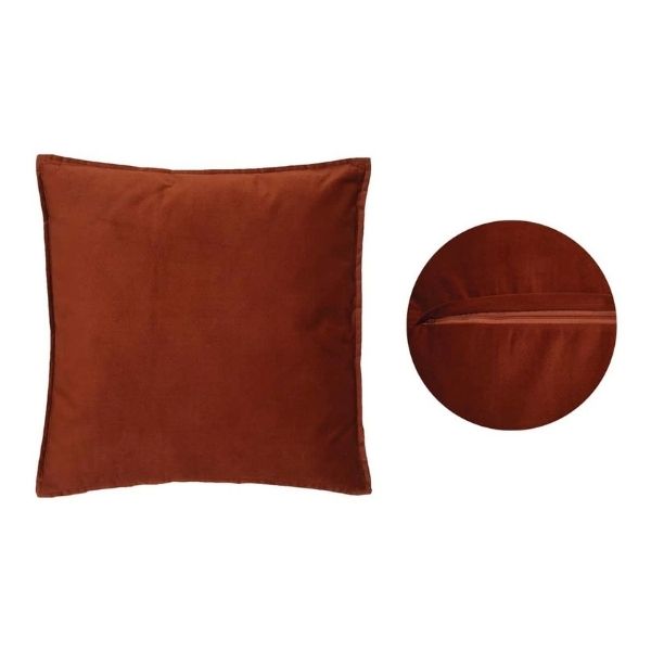 Coussin 22 po x 22 po avec housse lavable Lilou terracotta