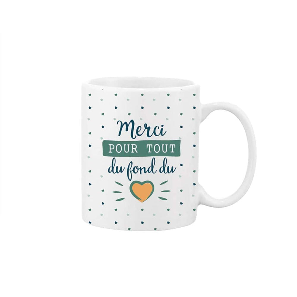 Tasse Merci pour tout du fond du cœur