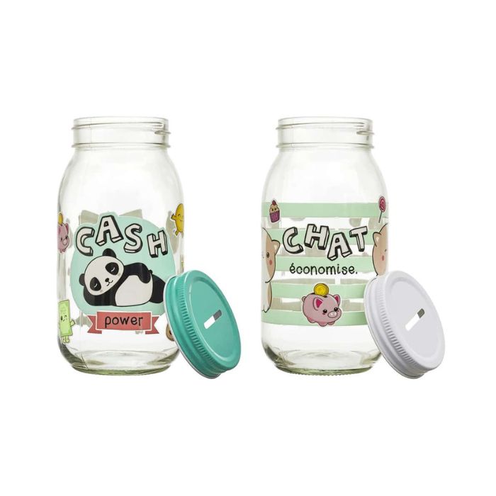 Tirelire en verre Kawaii