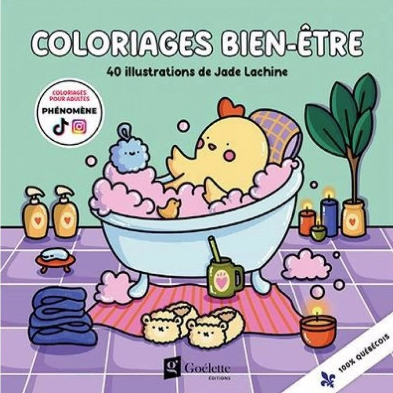Livre à colorier Jade Lachine - Bien-être 40 pages