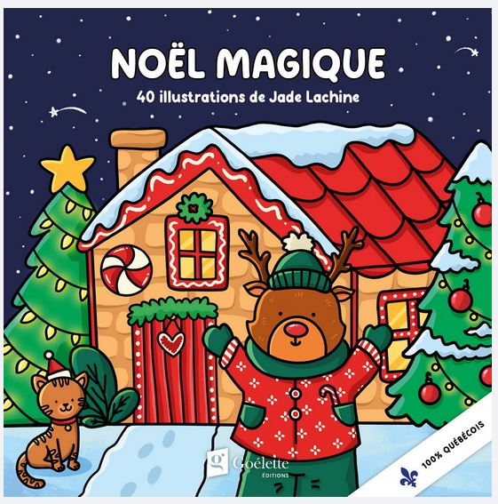 Livre à colorier Jade Lachine - Noël magique 40 pages