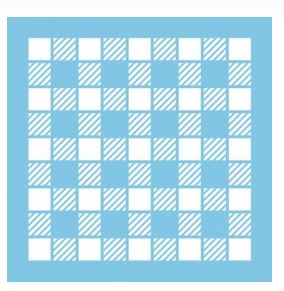 Pochoir carreaux buffalo 0,5 po