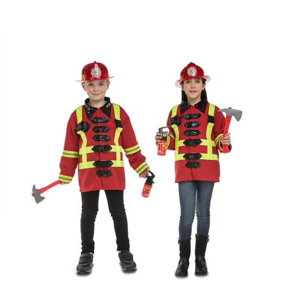 Costume enfant pompier rouge