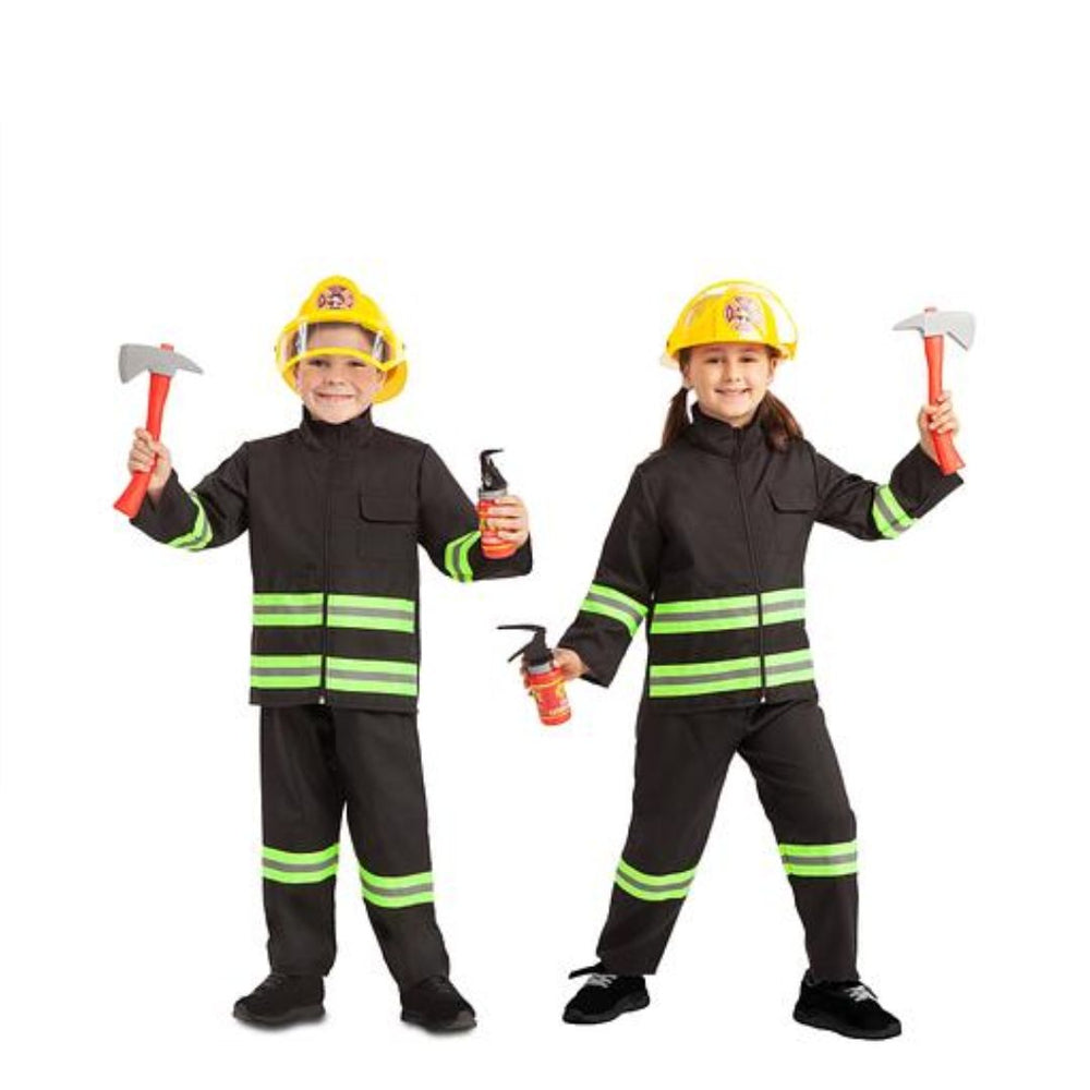 Costume enfant pompier noir