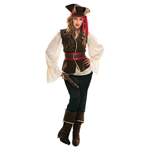 Costume femme pirate brun