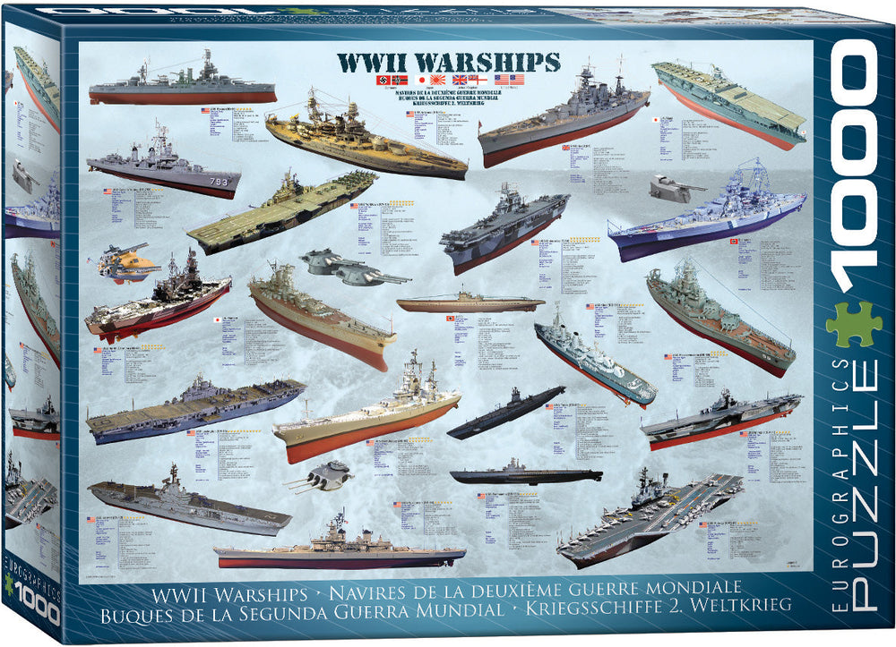 Casse-tête 1000 morceaux navires de la Seconde Guerre mondiale