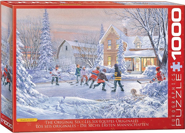 Casse-tête 1000 morceaux Les six équipes originales hockey