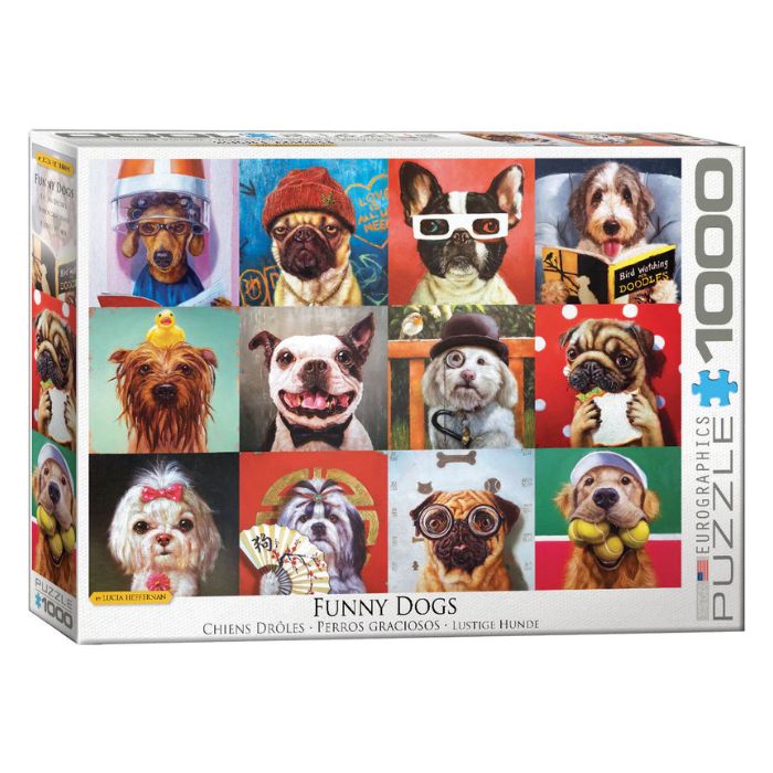 Casse-tête 1000 morceaux chiens drôles