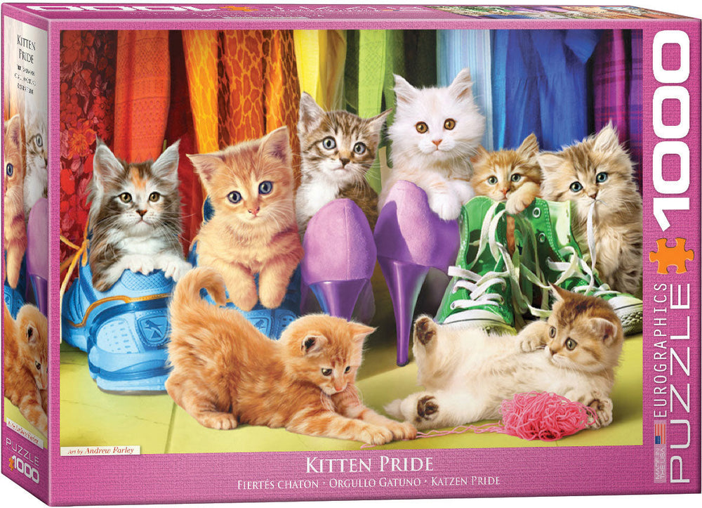 Casse-tête 1000 morceaux fiertés chaton