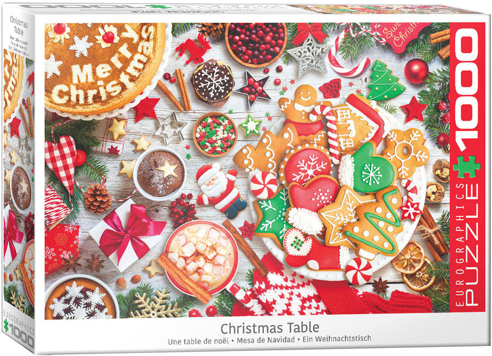 Casse-tête 1000 morceaux table de Noël