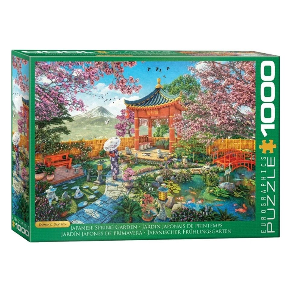 Casse-tête 1000 morceaux jardin japonais de printemps