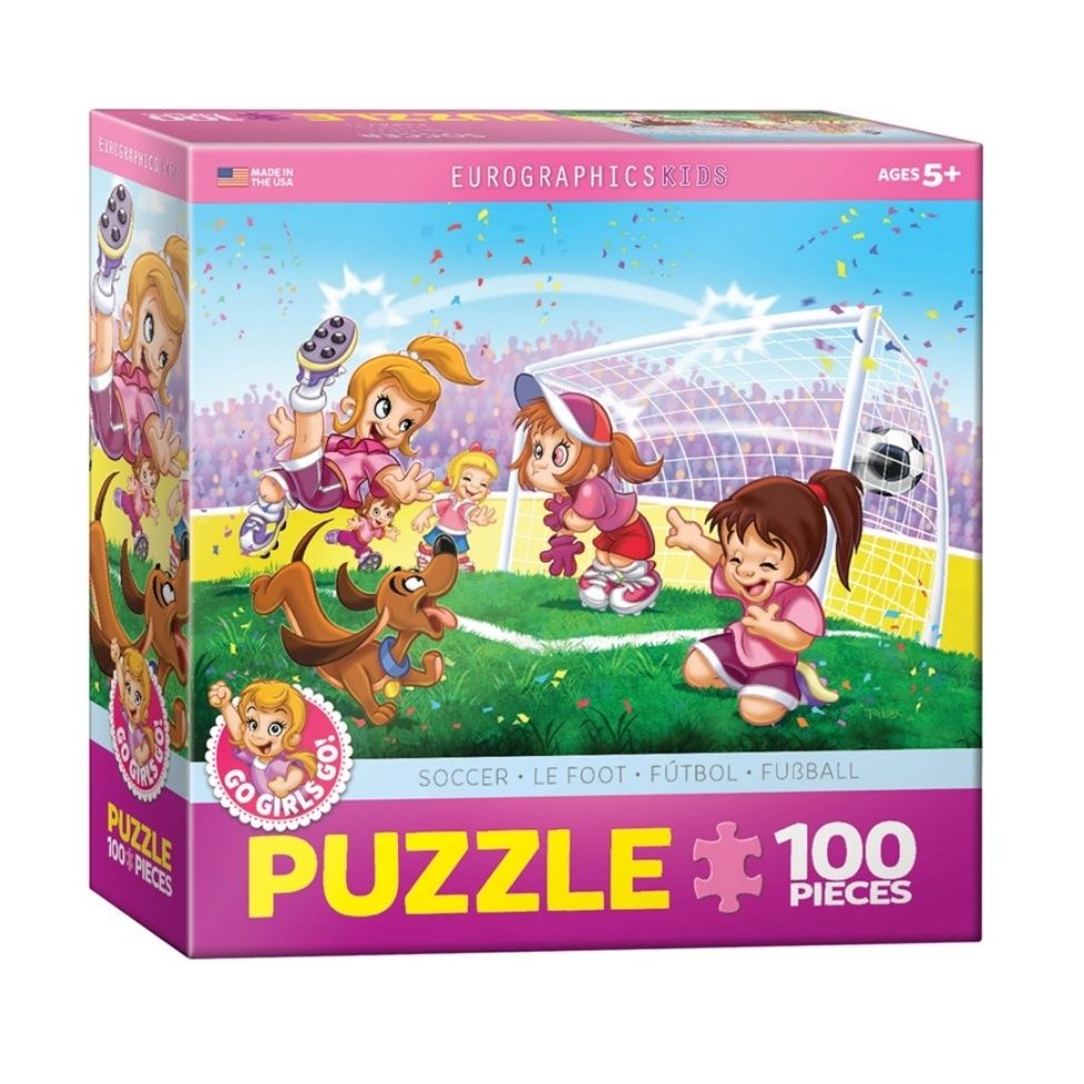Casse-tête 100 morceaux soccer entre filles (5 ans +)