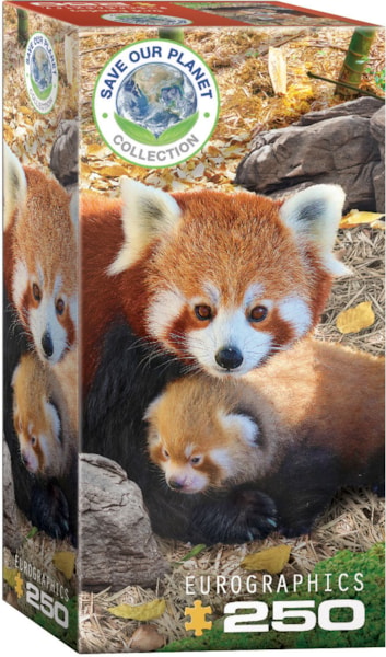 Casse-tête 250 morceaux pandas rouges