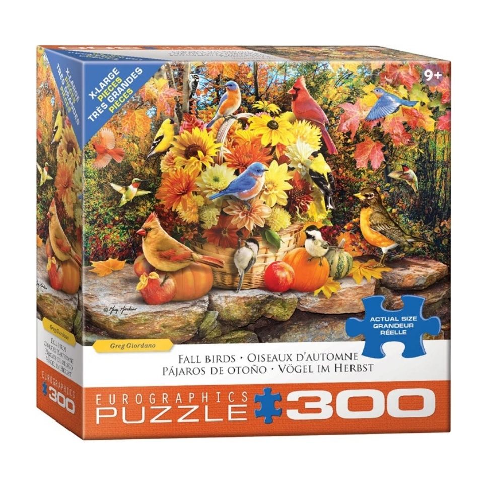 Casse-tête 300 morceaux (très grandes pièces) oiseaux d'automne