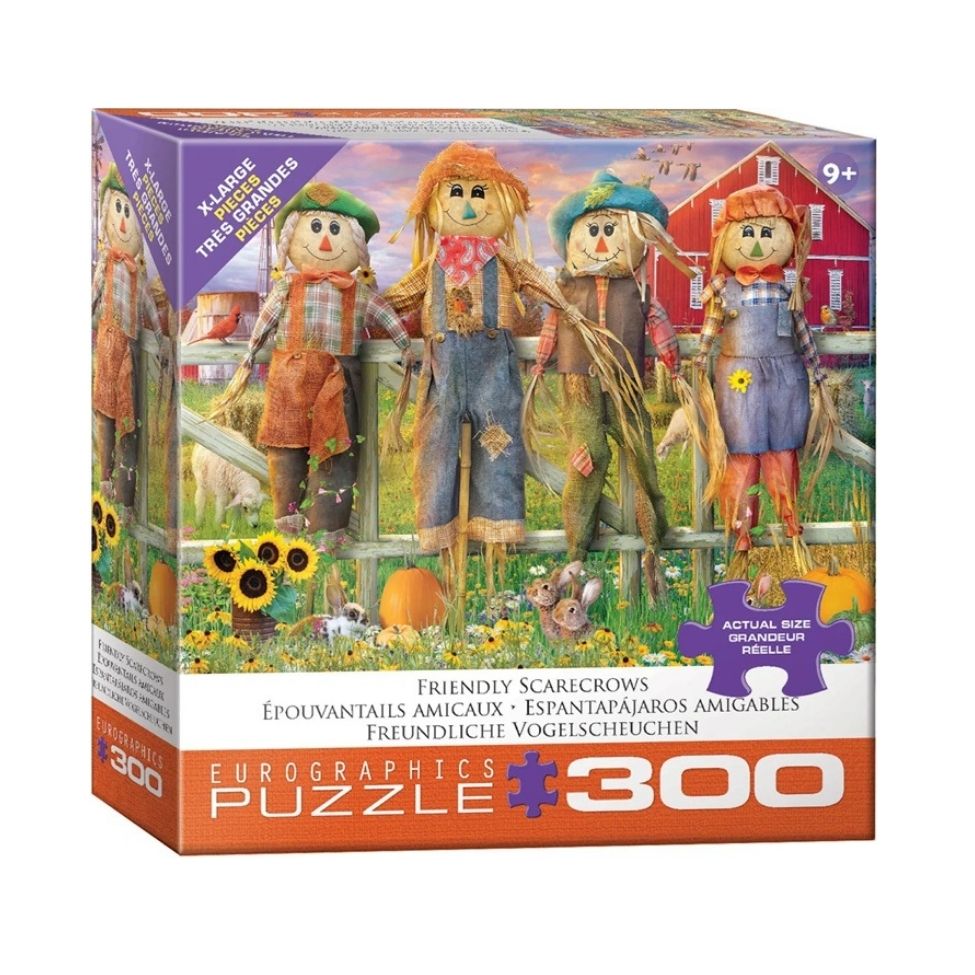 Casse-tête 300 morceaux (très grandes pièces) épouvantails amicaux