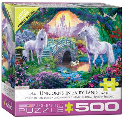 Casse-tête 500 morceaux licorne terre des fées