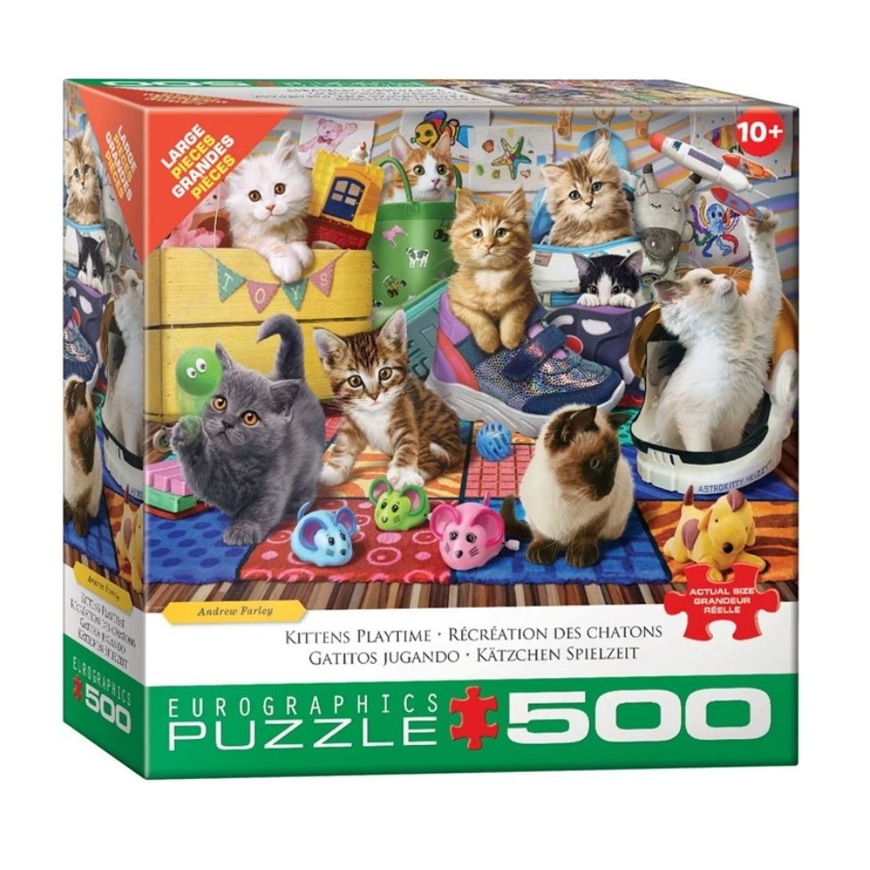 Casse-tête 300 morceaux (grandes pièces) récréation des chatons