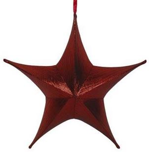 Étoile en tissu 3D rouge