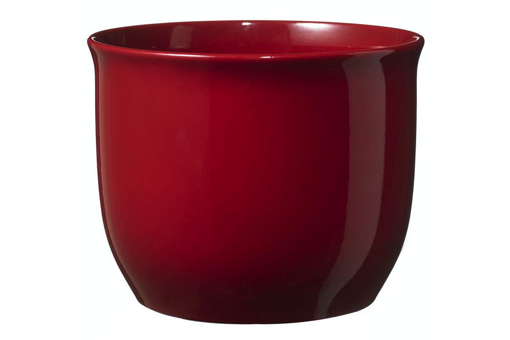 Cache-pot Brussel rouge bordeaux lustré 6 po
