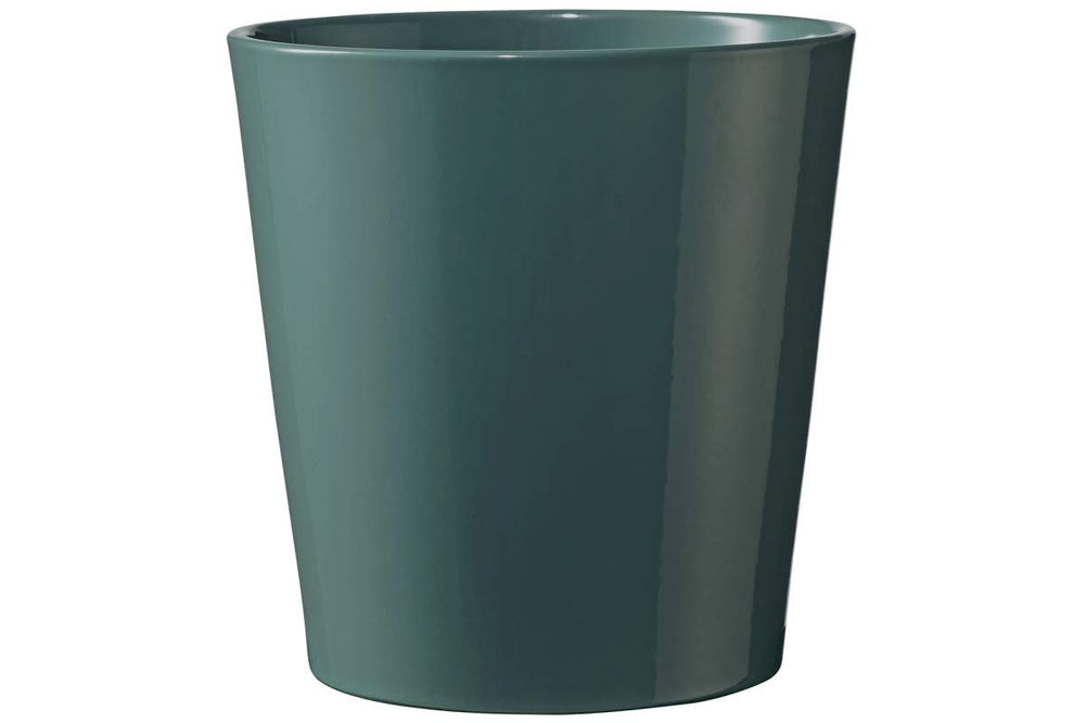 Cache-pot Dallas lustré vert foncé