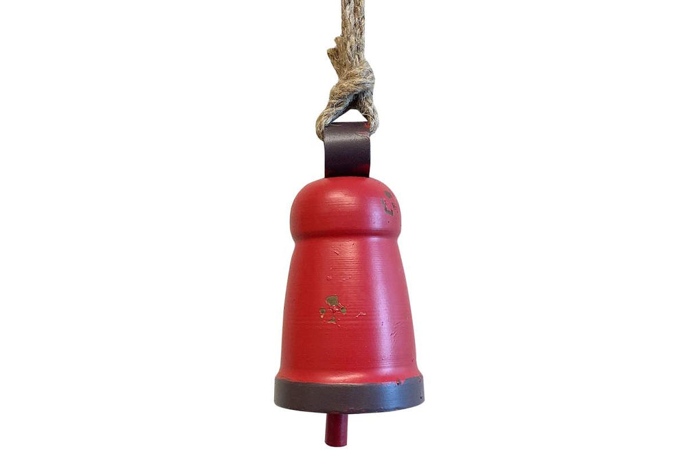 Cloche en métal rouge 4 po