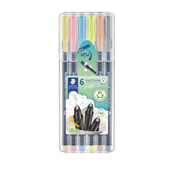 Crayon 0,3 mm Triplus Fineliner pastel (paquet de 6)