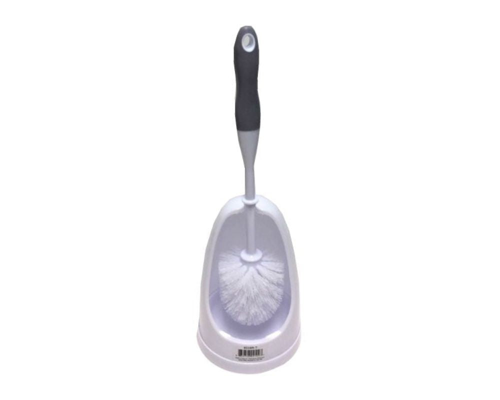 Brosse à toilette avec support blanc