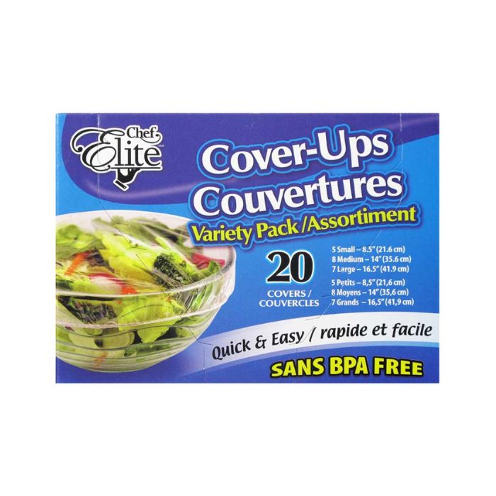 Couvre-bol en plastique jetable (paquet de 20)