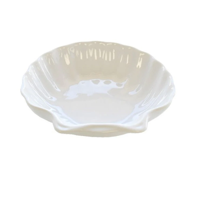 Coquille St-Jacques en porcelaine blanche 6,75 po